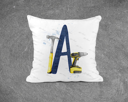 Handyman Tools Initial Letter Cushion