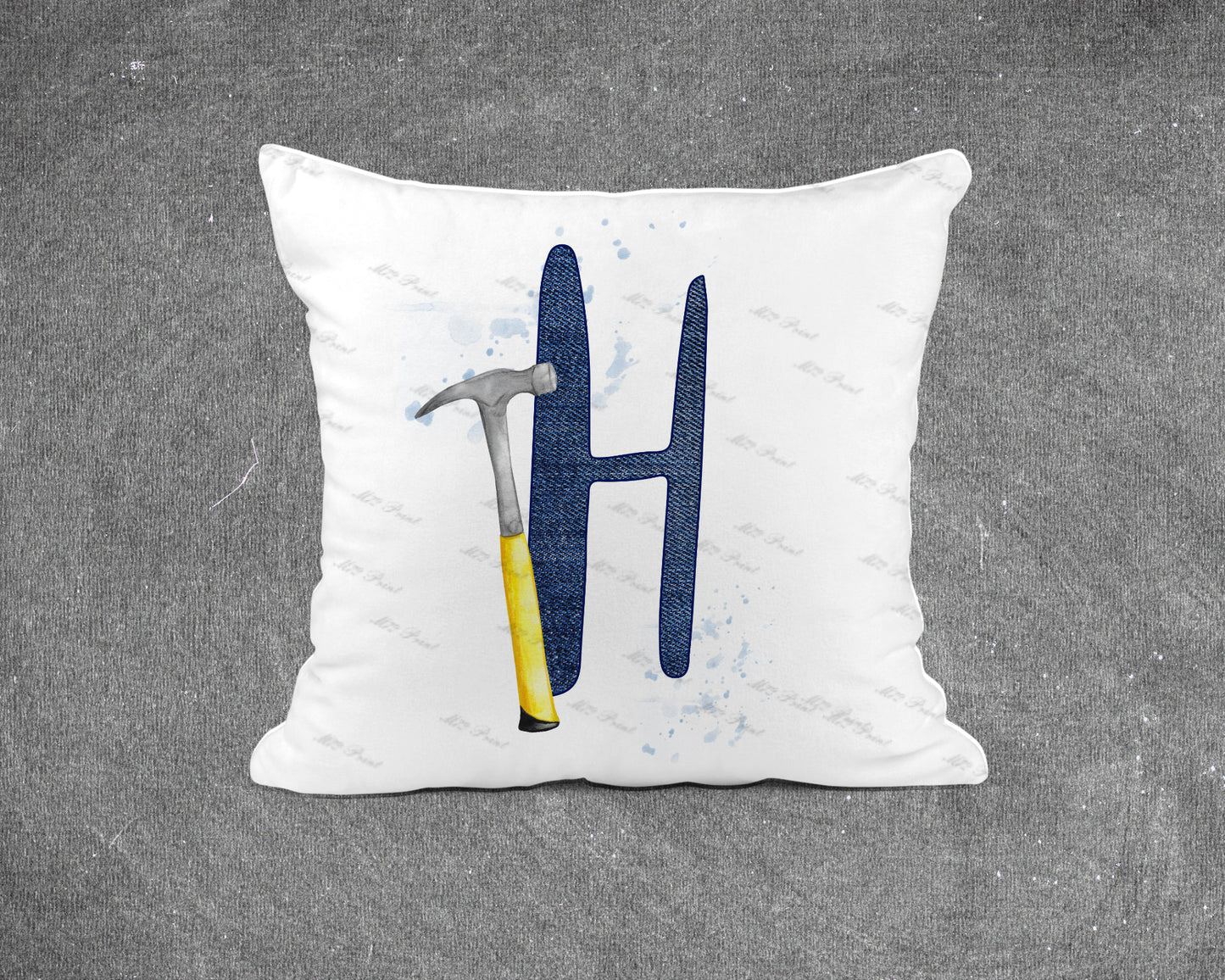 Handyman Tools Initial Letter Cushion