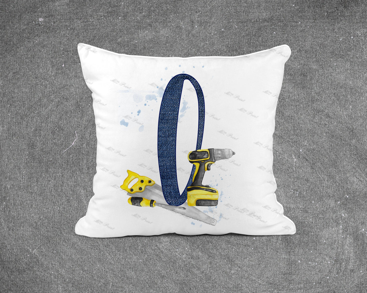 Handyman Tools Initial Letter Cushion