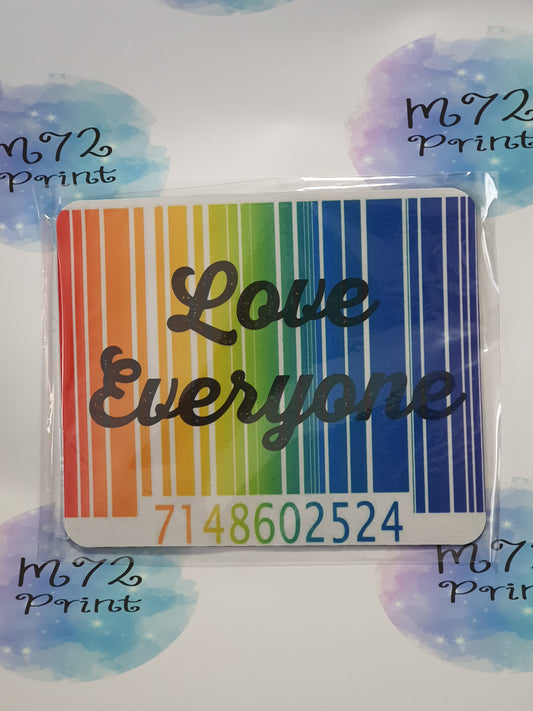 Rainbow barcode mouse mat