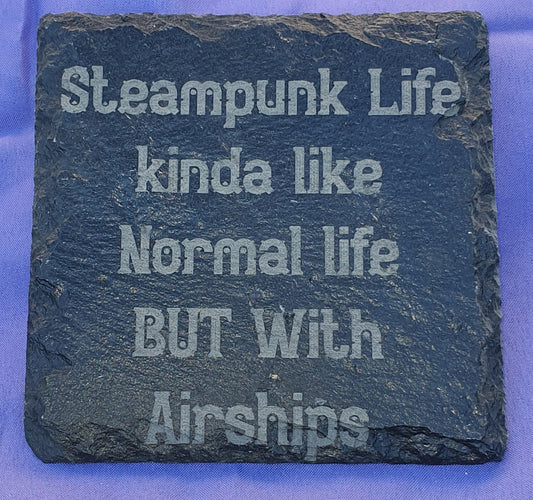 Steampunk Life - Airships Slate Coaster