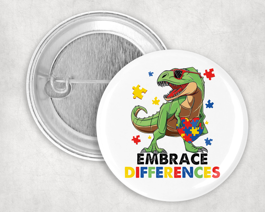 59mm Badge - Autism - Embrace Differences