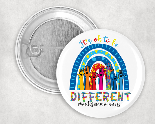 59mm Badge - Autism - Ok to be different