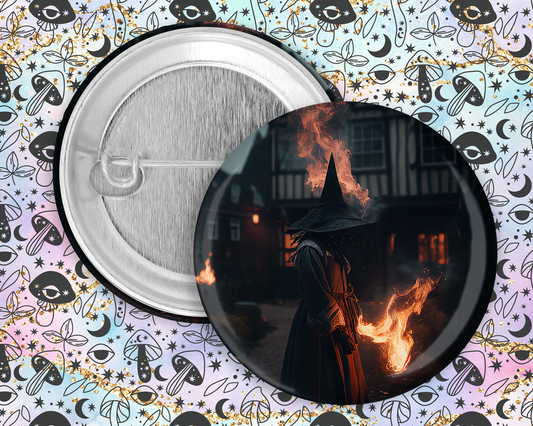 59mm Badge - Burning Witch