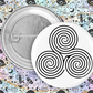 59mm Badge - CC. Celtic Spiral v2