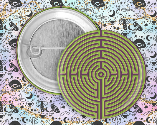 59mm Badge - CC. round labyrinth