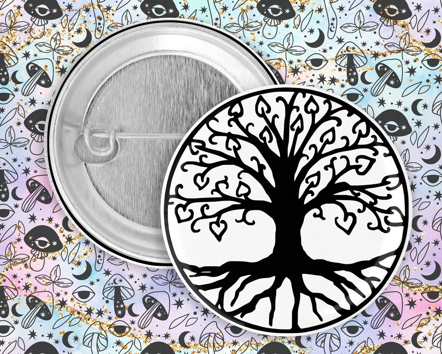 59mm Badge - CC. Tree of life