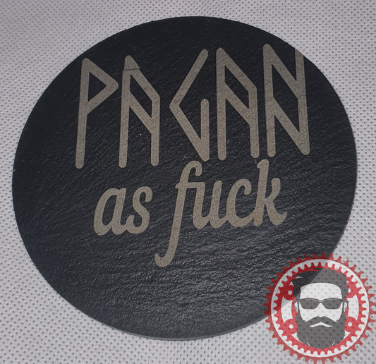 Pagan A.F. Slate Coaster (Round)