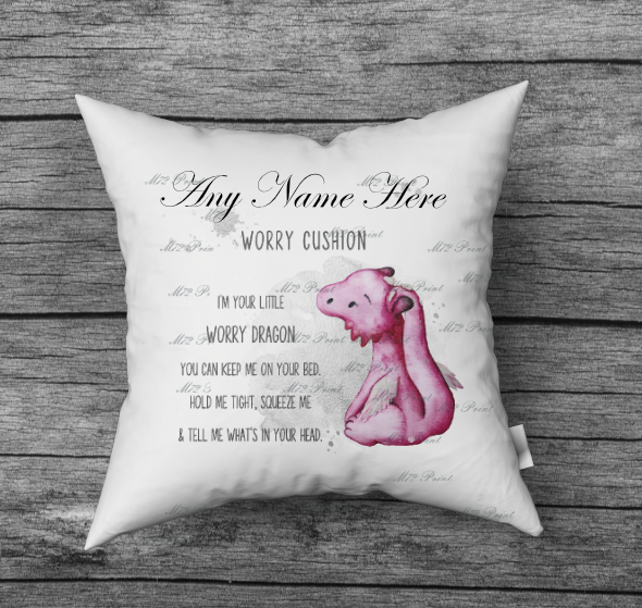 Pink Dragon Worry Cushion