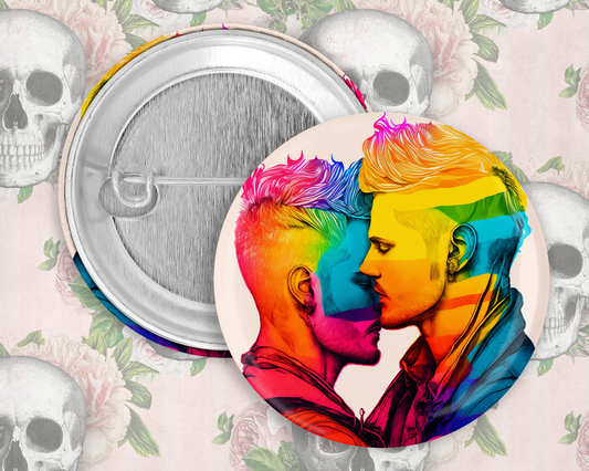 59mm Badge - Pride male/male couple