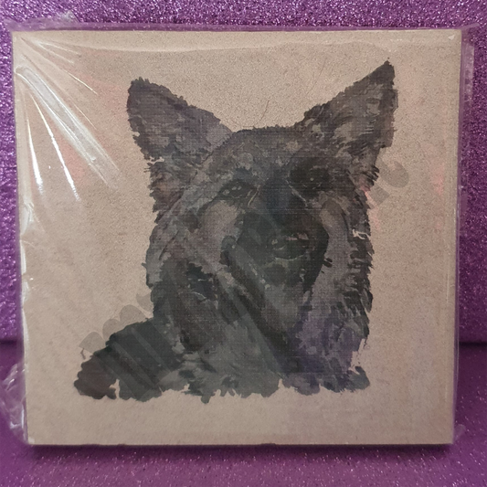 Laser Etched Decorative Tile  - German Shepherd Dog