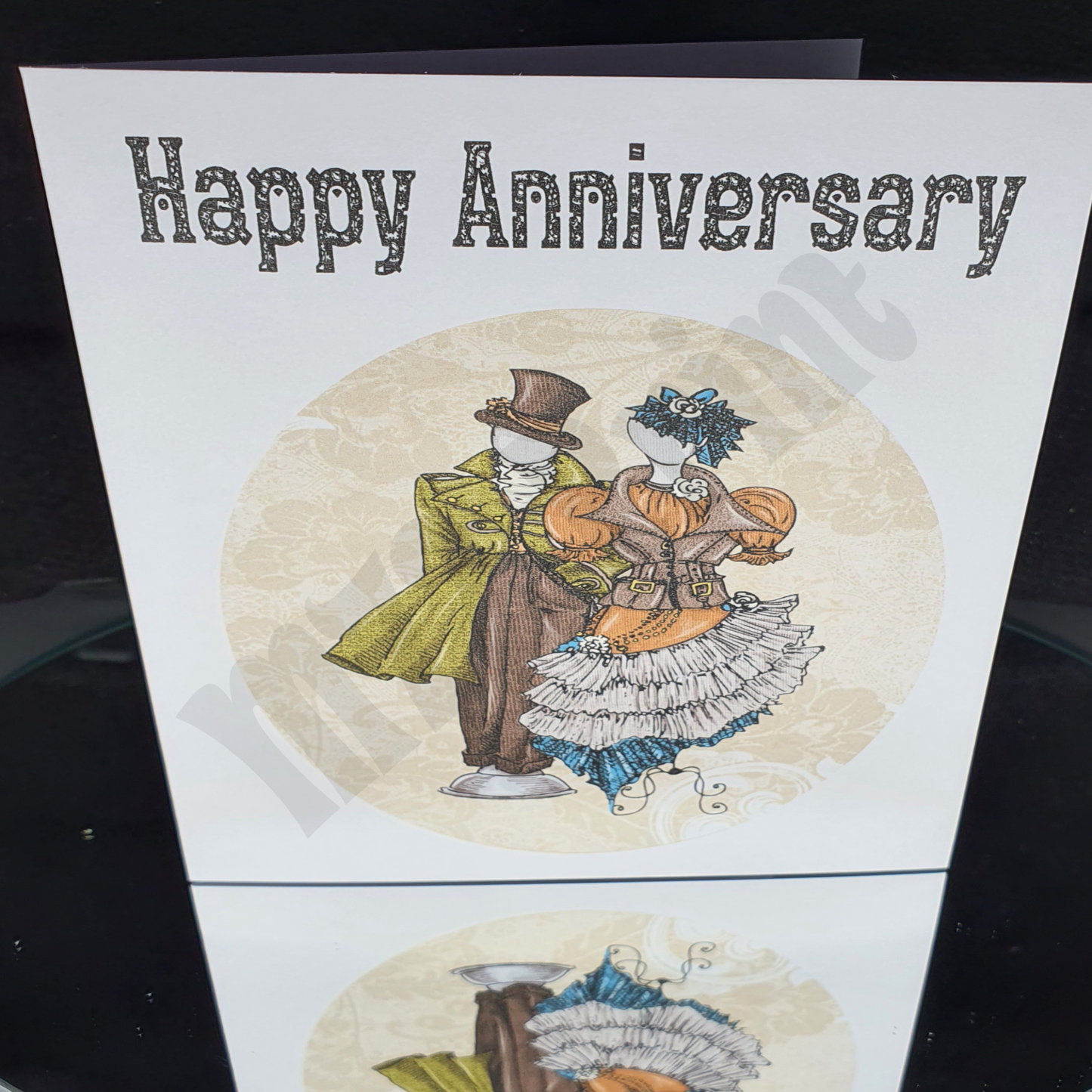 Steampunk Happy Anniversary Card